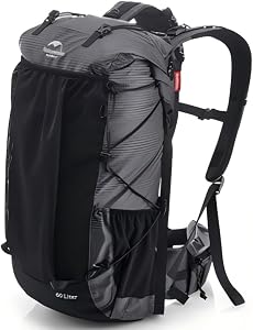 Naturehike Rock 60+5L Internal Frame Hiking Backpack