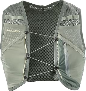 Salomon Active Skin 4 Compatible with Flasks Unisex Running Vest Hiking Trail, 4L, Precisi